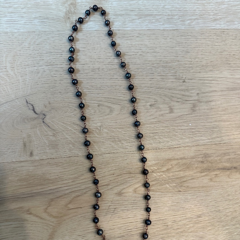 Black Beaded Necklace